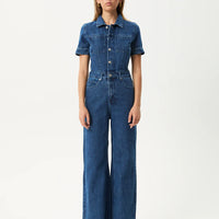 Miami Denim Flared Jumpsuit Authentic Blue