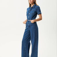Miami Denim Flared Jumpsuit Authentic Blue