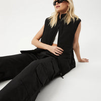 MIDNIGHT CARGO PANTS BLACK