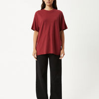 Slay Oversized Tee Burgundy