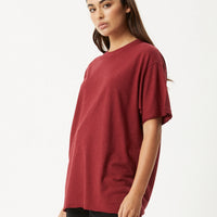 Slay Oversized Tee Burgundy