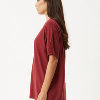 Slay Oversized Tee Burgundy