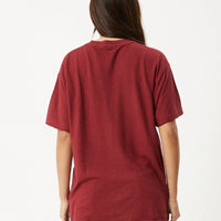 Slay Oversized Tee Burgundy