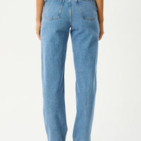 Leila Straight Leg Jean Worn Blue