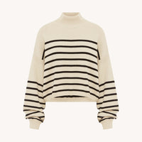 Wally Stripe Knit Jumper Ecru