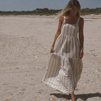 Harvest Tie Strap Maxi Dress Stripe