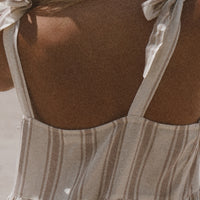 Harvest Tie Strap Maxi Dress Stripe