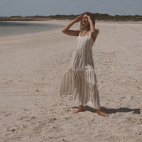 Harvest Tie Strap Maxi Dress Stripe