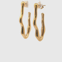 Lolita Wave Earrings Gold