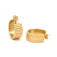 River Hoop Earrings Gold