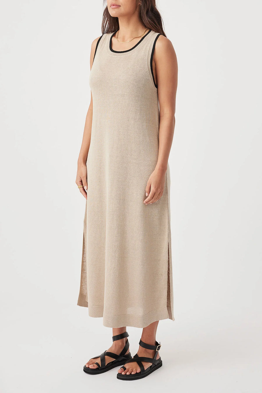Brie Long Dress Taupe