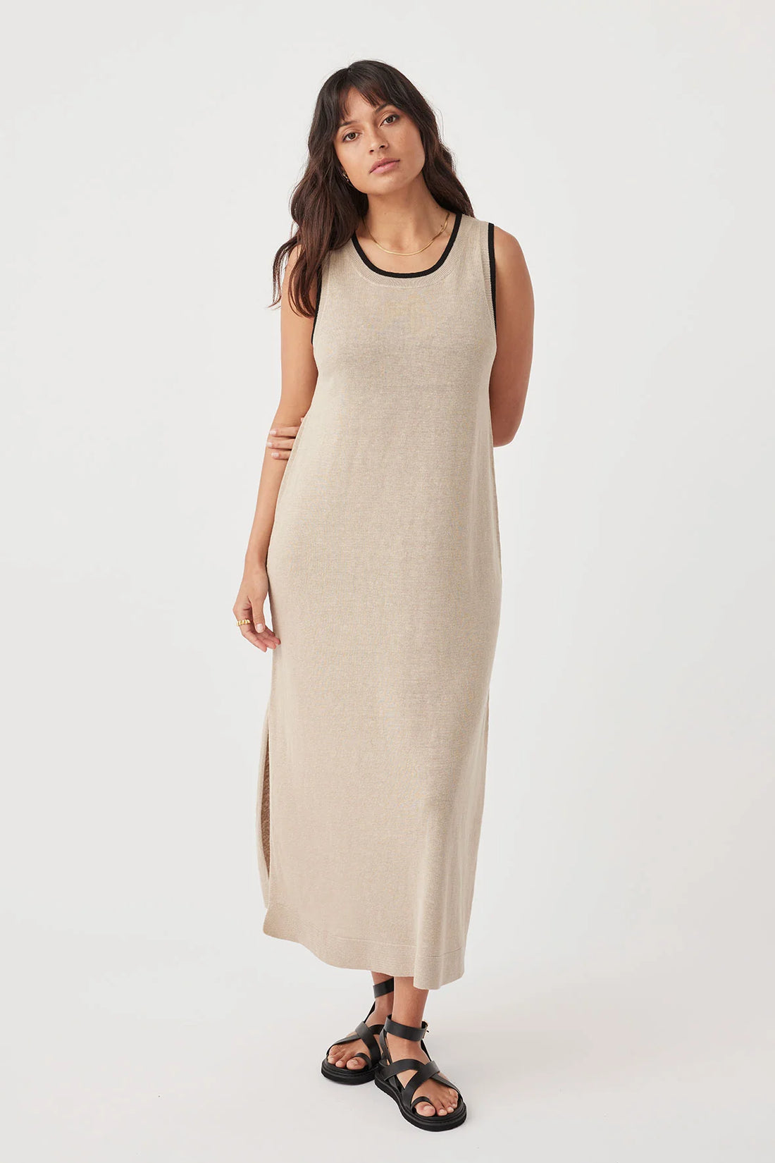Brie Long Dress Taupe