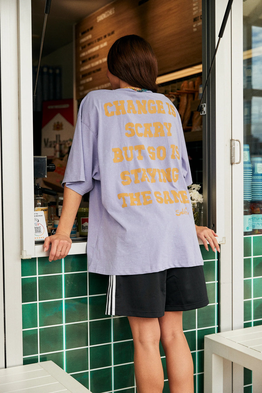 The Very Oversized Self Love Club Tee Purple