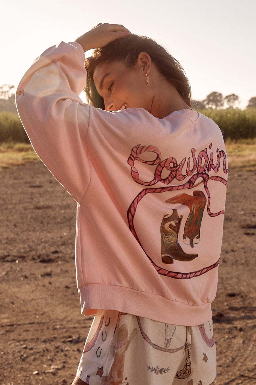 The Cali Sweater Crazy Horse Pink