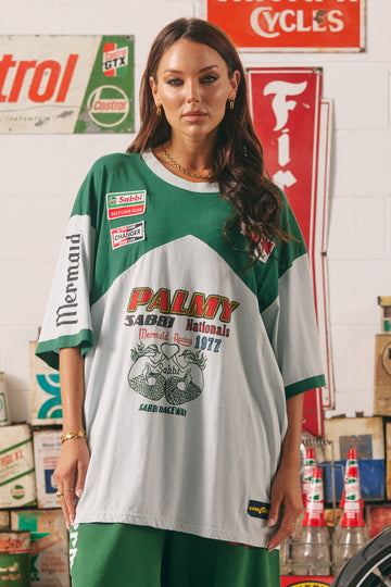 The Very Oversized Mermaid Racing Tee Green