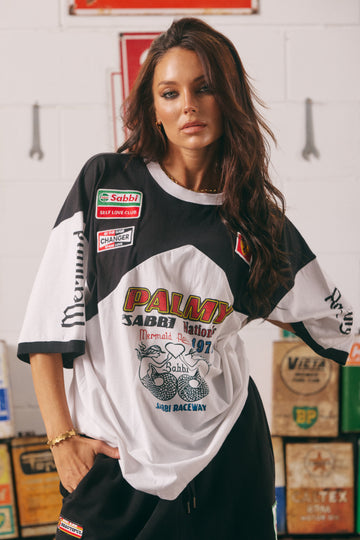 The Very Oversized Mermaid Racing Tee Black