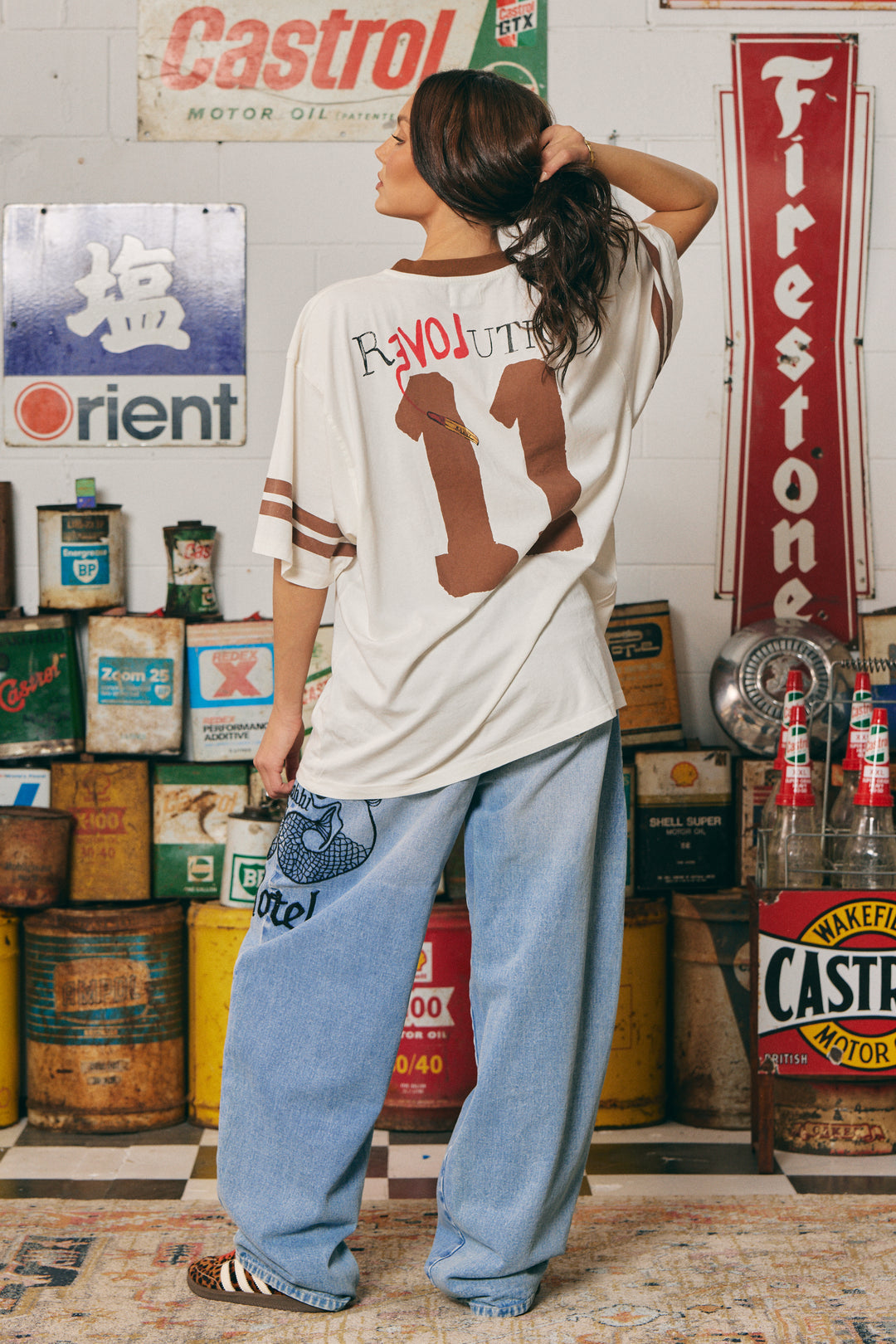The Very Oversized Love Revolution Tee Off White