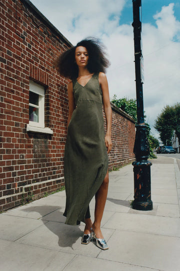 Regina Midi Dress Olive