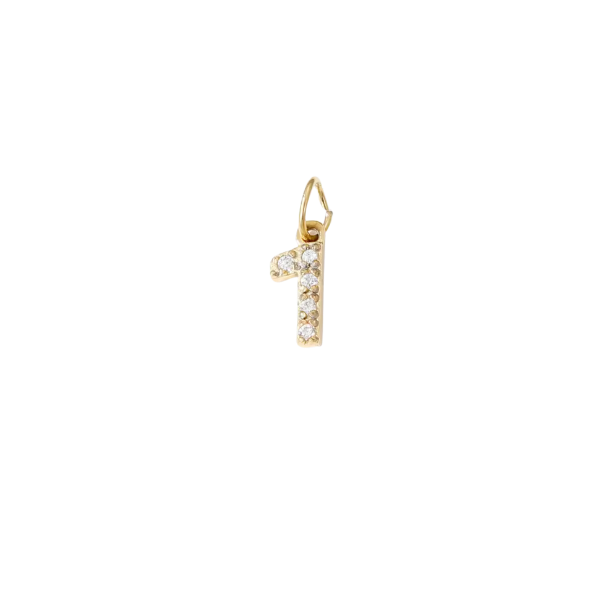 Latch & Lock Charms Gold Numbers