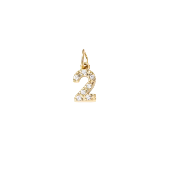 Latch & Lock Charms Gold Numbers
