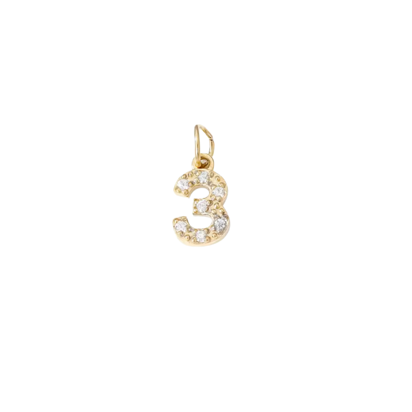 Latch & Lock Charms Gold Numbers