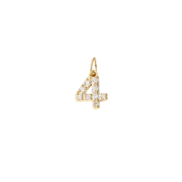 Latch & Lock Charms Gold Numbers