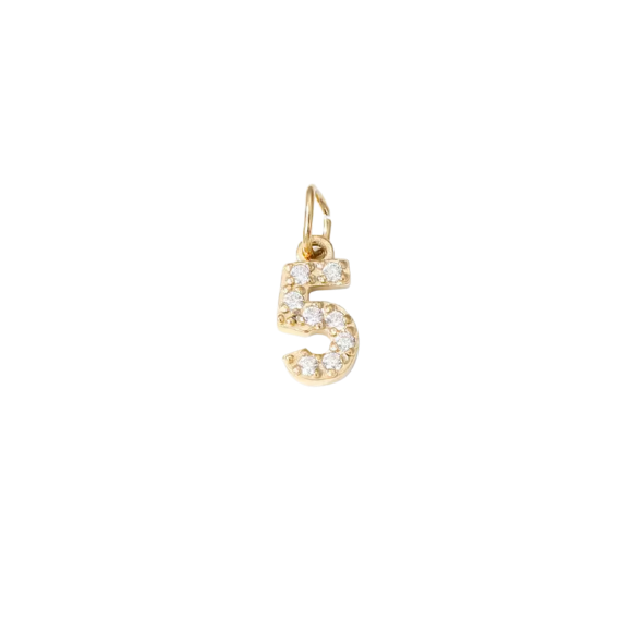 Latch & Lock Charms Gold Numbers