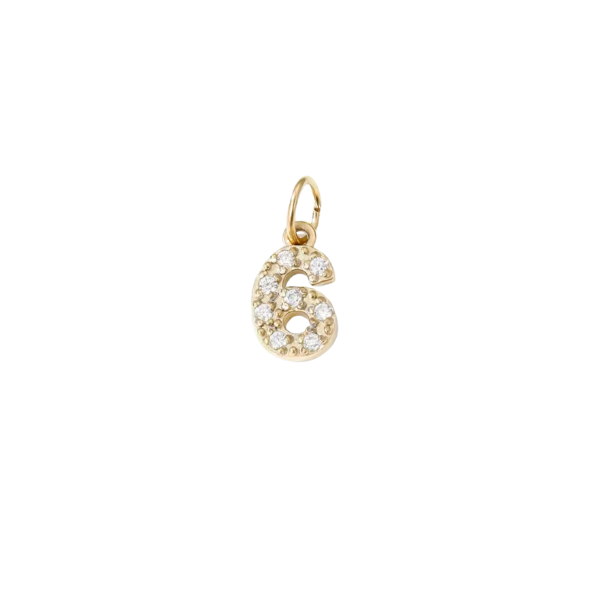 Latch & Lock Charms Gold Numbers