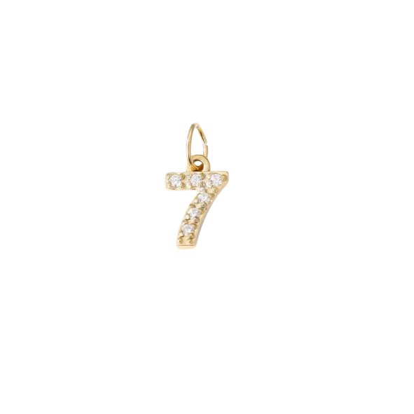 Latch & Lock Charms Gold Numbers