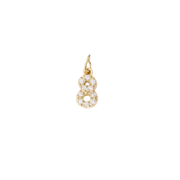 Latch & Lock Charms Gold Numbers