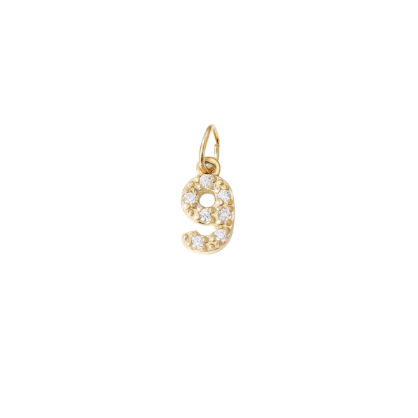 Latch & Lock Charms Gold Numbers