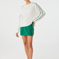 Pippa Long Sleeve Cream & Palm Green