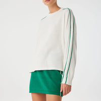 Pippa Long Sleeve Cream & Palm Green