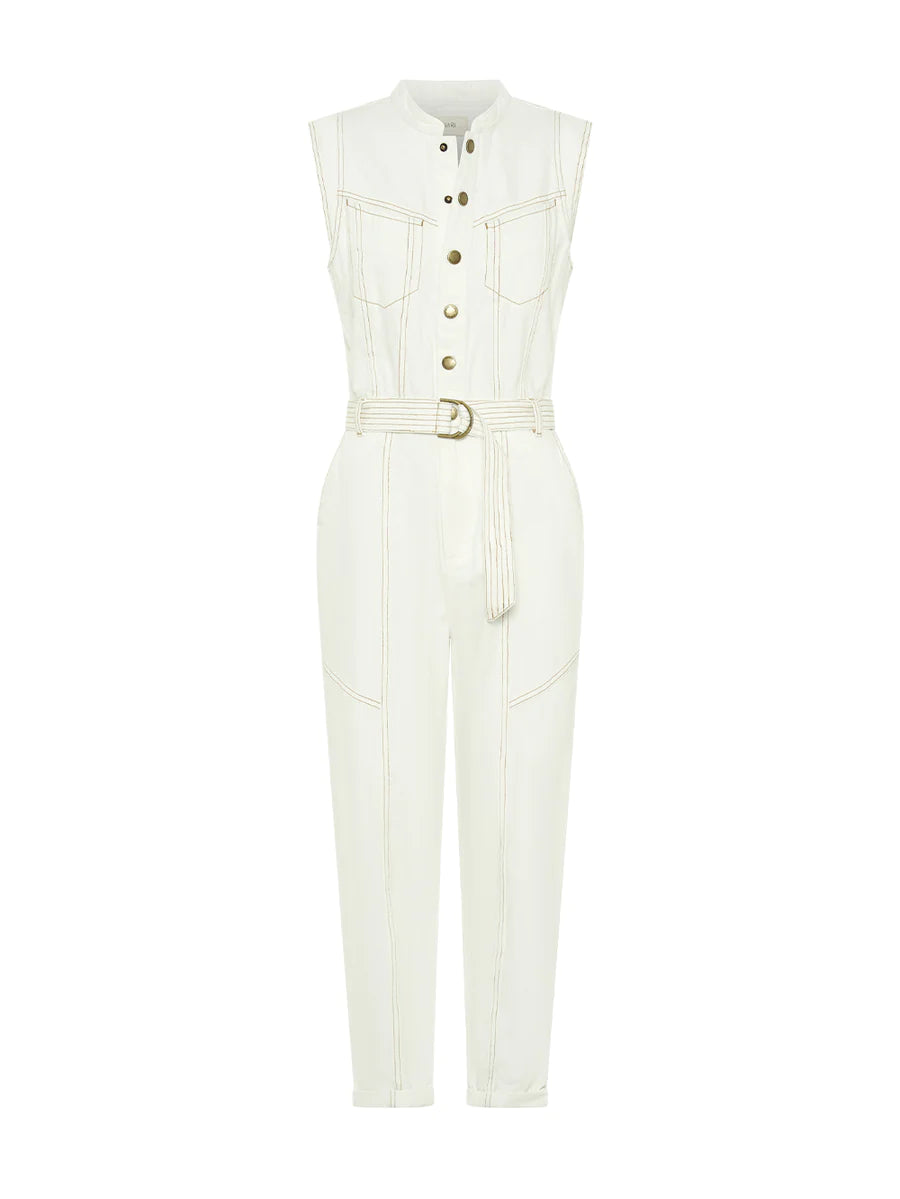 Azalia Denim Boiler Suit Cream