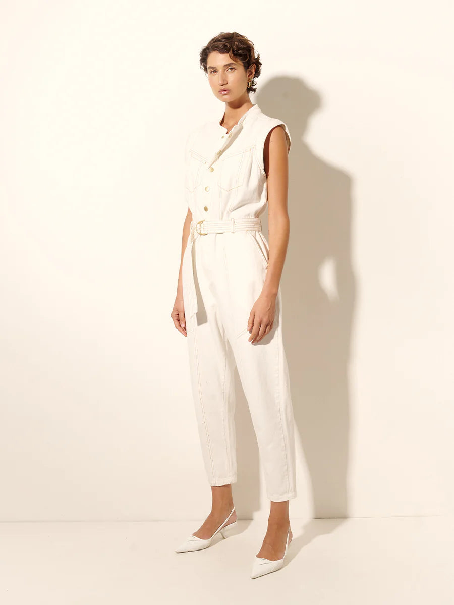 Azalia Denim Boiler Suit Cream