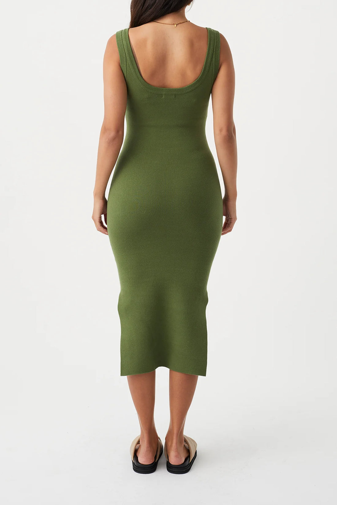 Esta Thick Knit Midi Dress Caper