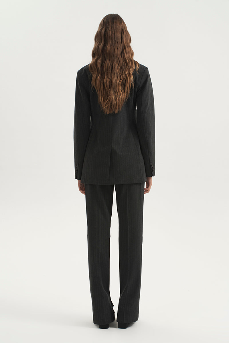 BRIGETTE PINSTRIPE BLAZER GREY