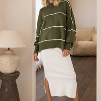 Harper Organic Knit Skirt Cream