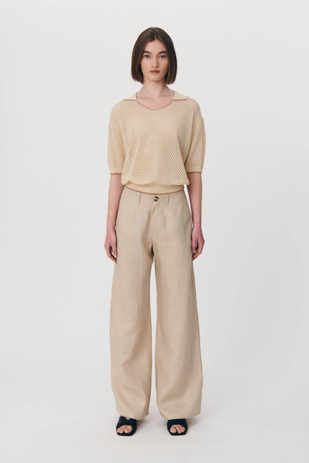 Carlotta Wide Leg Linen Pant