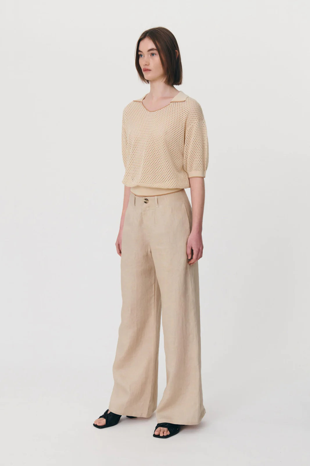 Carlotta Wide Leg Linen Pant