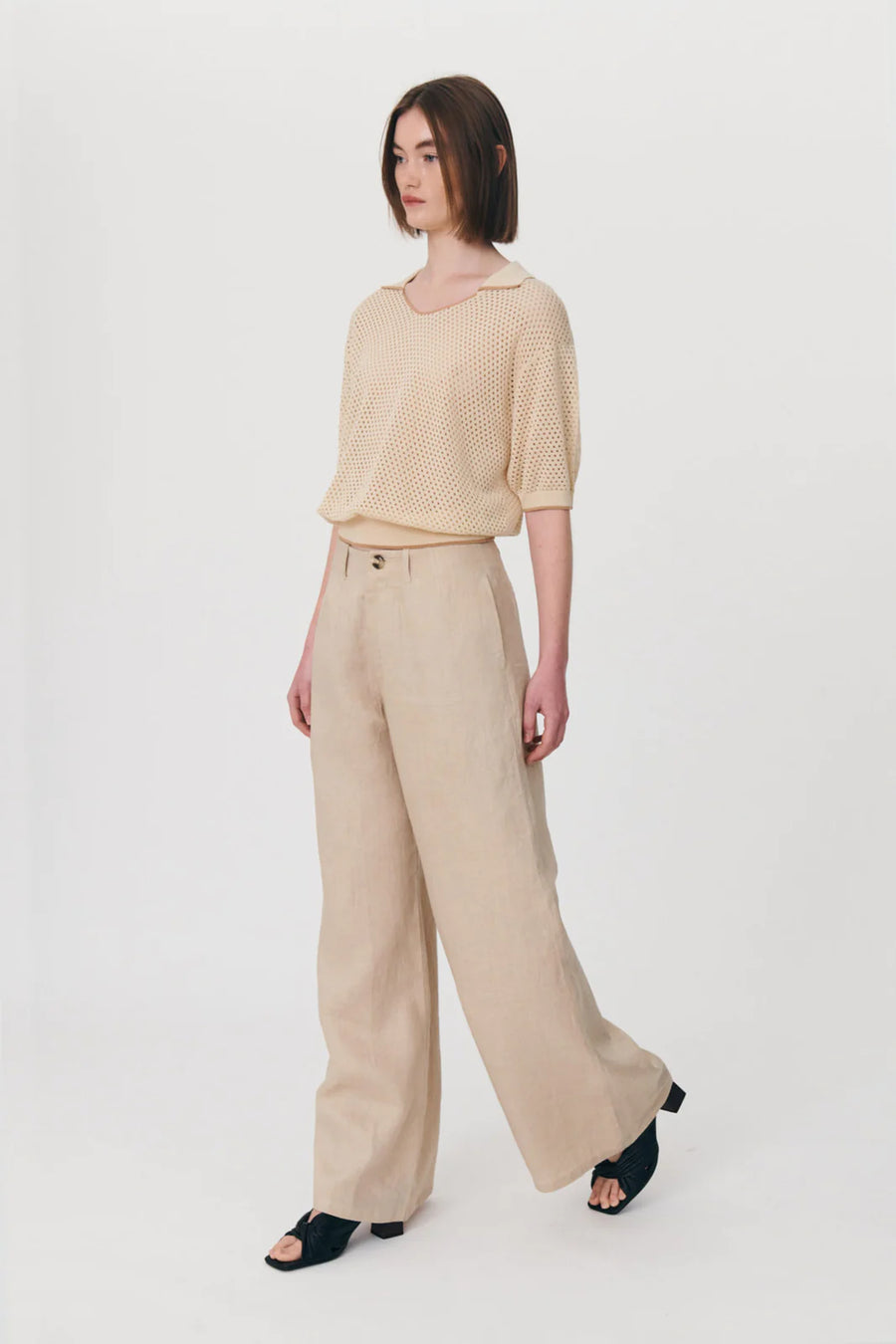 Carlotta Wide Leg Linen Pant