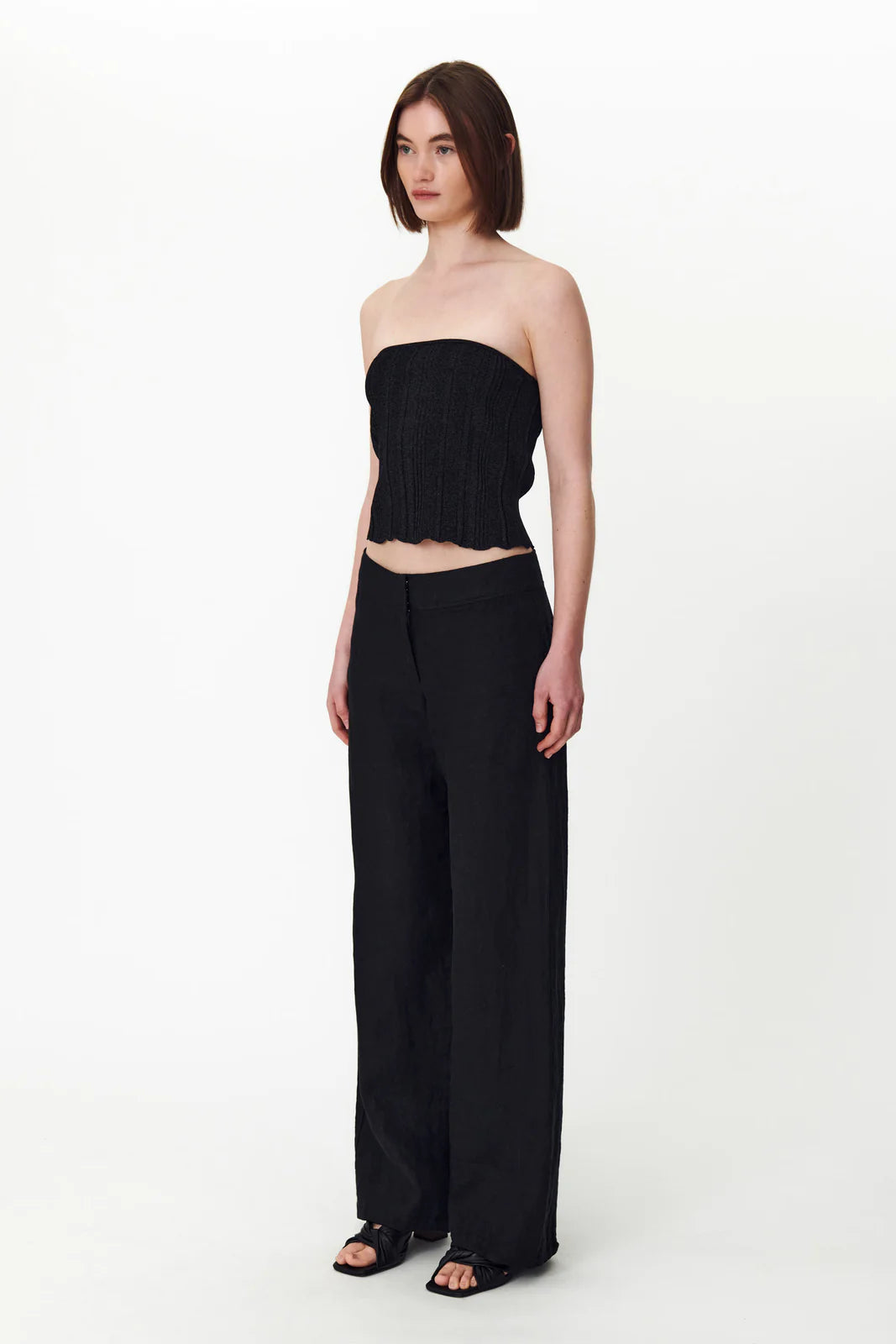 Caspian Linen Pants Noir