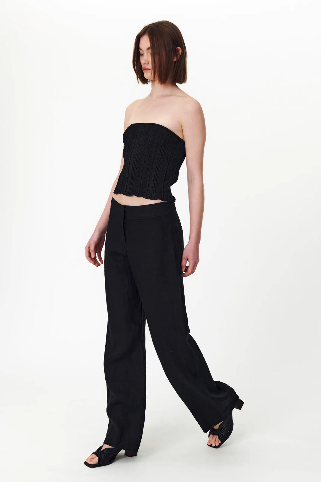 Caspian Linen Pants Noir