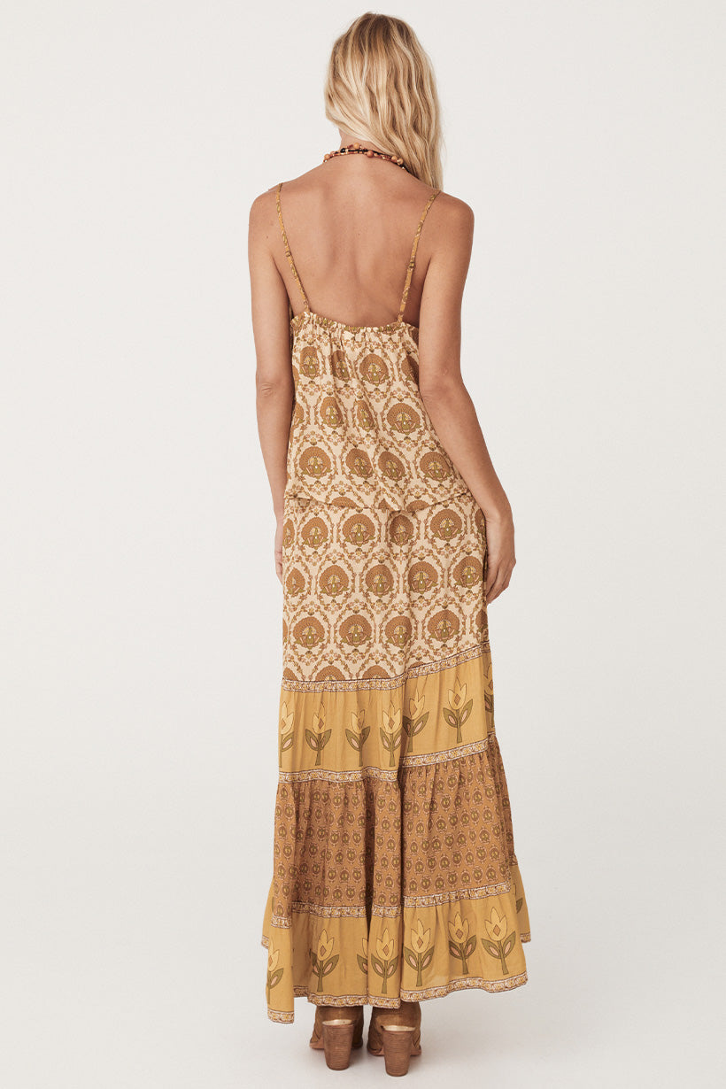 Chateau Maxi Skirt Champagne