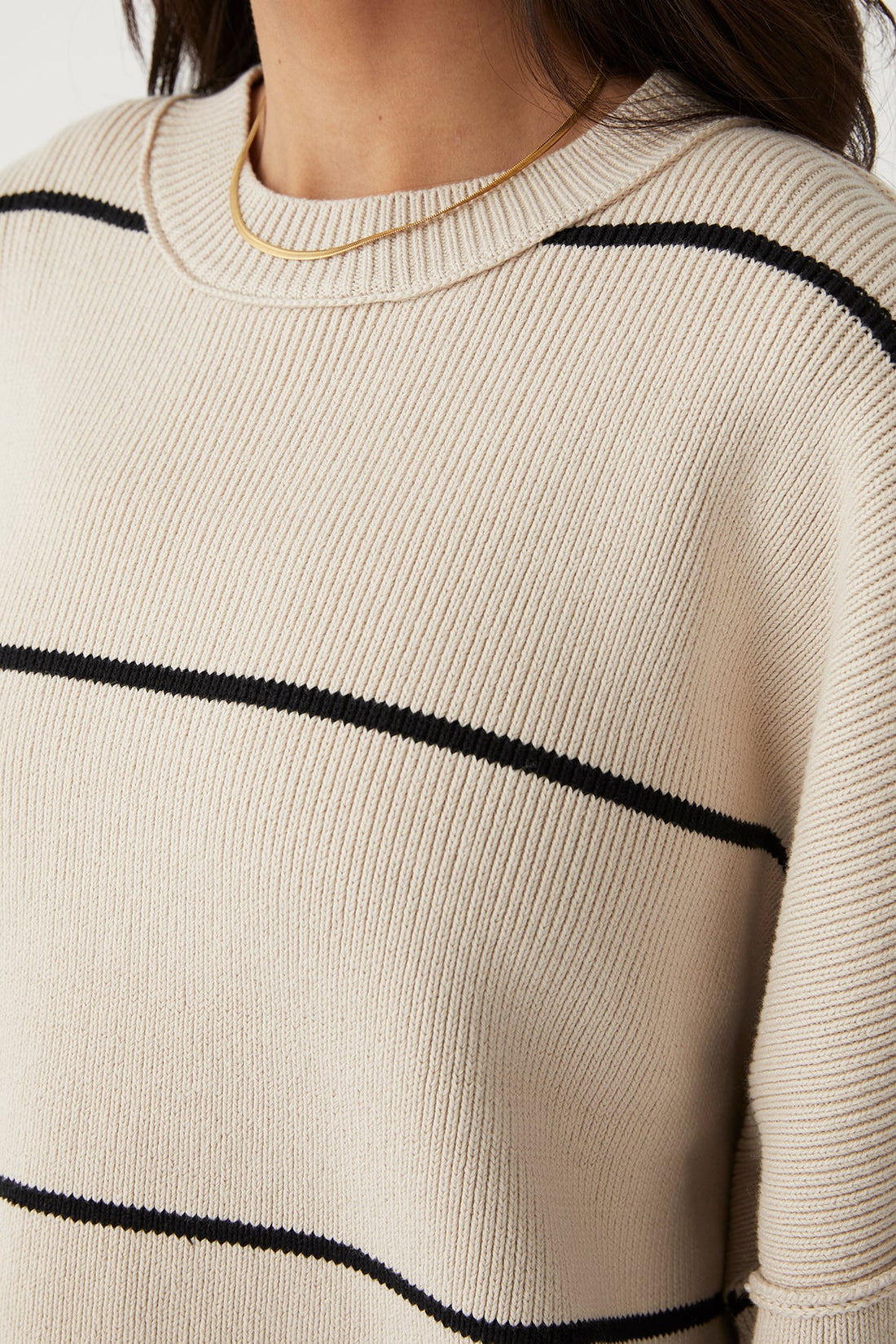 Harper Knit Sweater Sand & Black