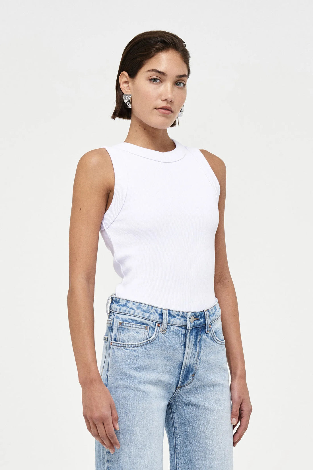 Jonesy Singlet White