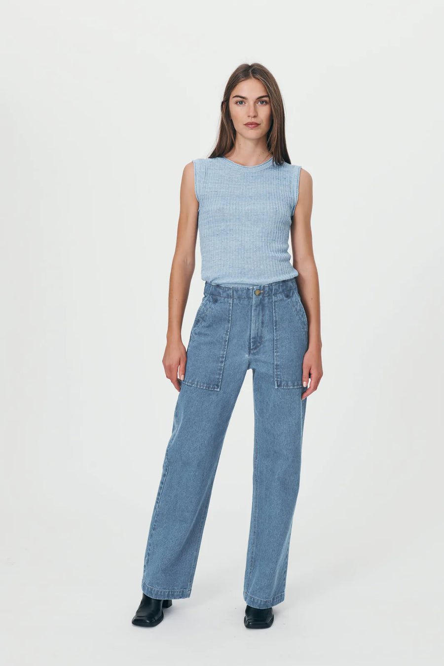 ELAN ORGANIC CARPENTER JEAN BLUE