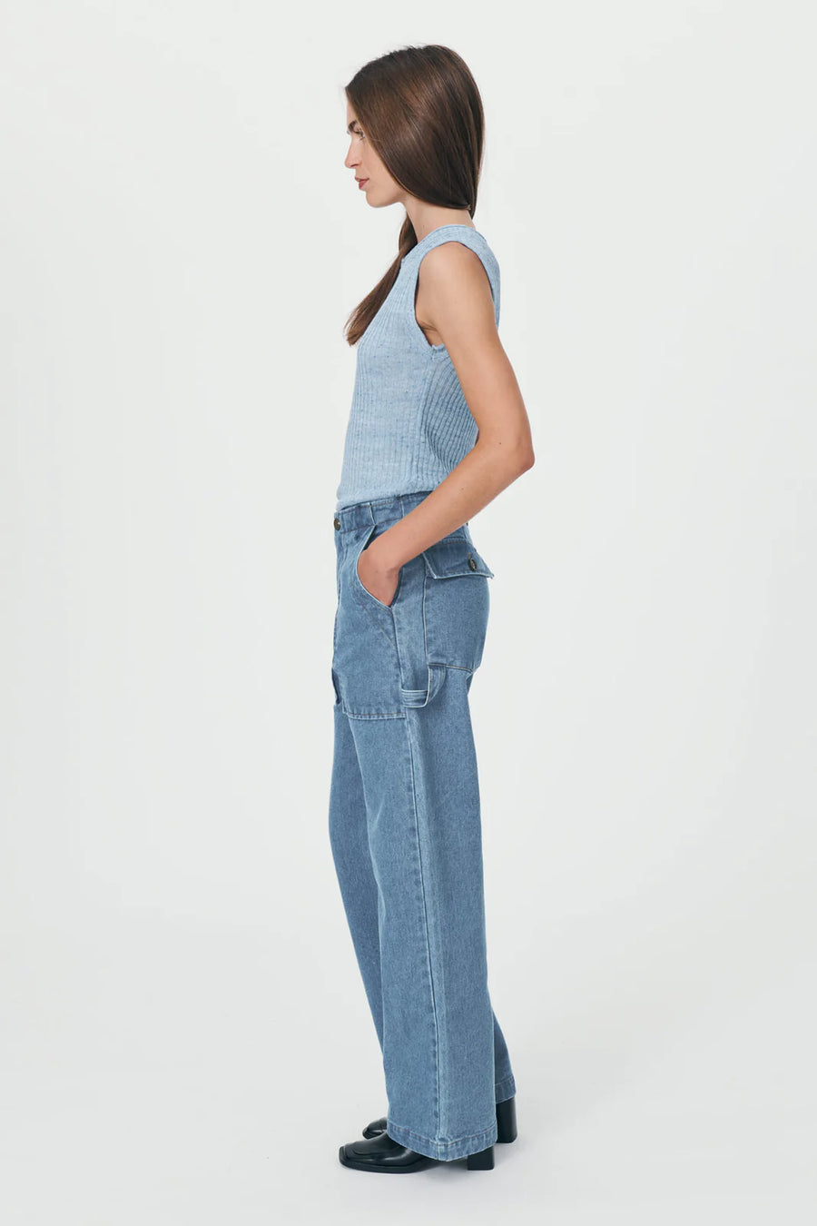 ELAN ORGANIC CARPENTER JEAN BLUE