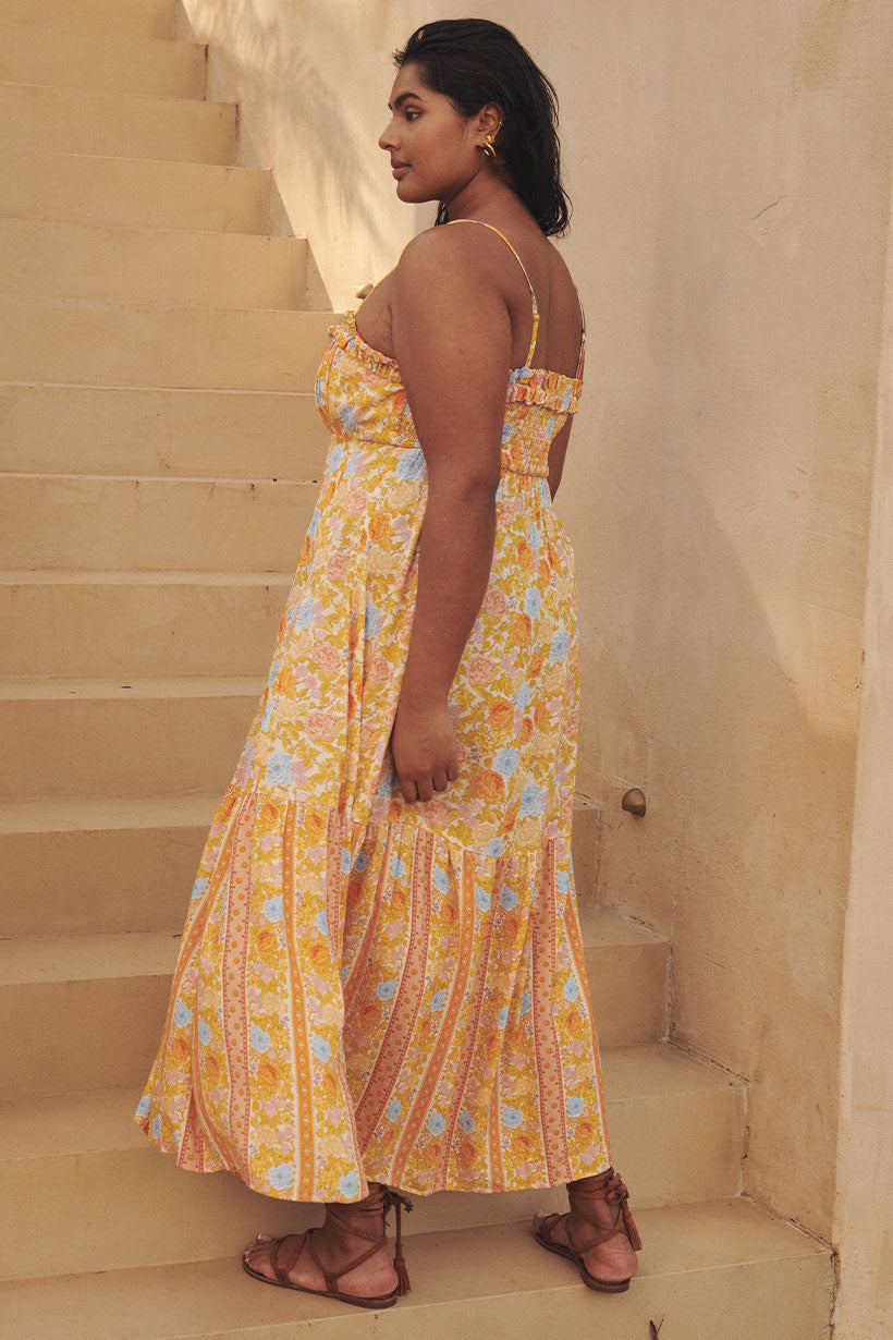 Enchanted Wood Strappy Maxi Dress Dandelion