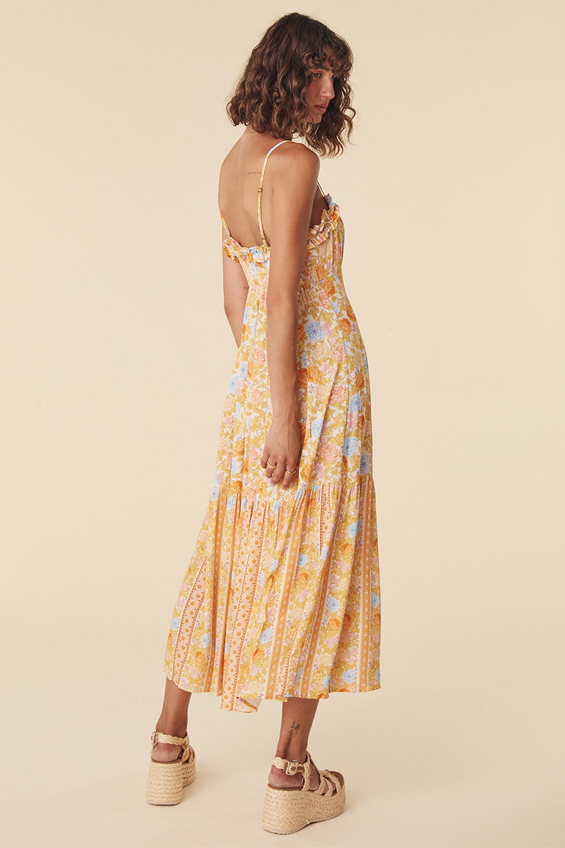 Enchanted Wood Strappy Maxi Dress Dandelion